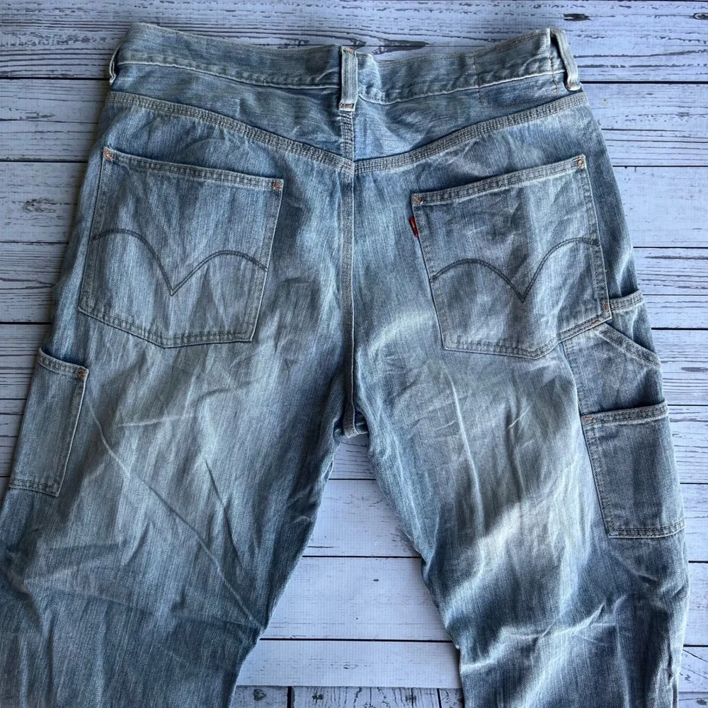 Vintage Levis Carpenter Loose Straight Y2K‎ Jeans Mens 36x30 Light Wash Denim